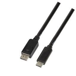 CABLU video LOGILINK, adaptor USB 3.1 Type-C (T) la DisplayPort (T), 1.8m, rezolutie maxima 4K UHD (3840 x 2160) la 60 Hz, negru, "UA0335"
