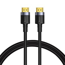 CABLU video Baseus Cafule, HDMI (T) la HDMI (T), rezolutie maxima 4K UHD (3840 x 2160) la 60 Hz, conectori auriti, 2m, negru "CADKLF-F01