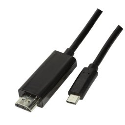 Cablu LOGILINK UA0330, USB 3.1 Type-C - HDMI, 3m, 4K UHD/60 Hz, Negru