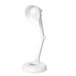 Lampa de birou led Iggy IGDL-LED-LAMP, 100 lumen, 3 trepte intensitate luminoasa, buton tactil on/off, alimentare 3 x AA sau cablu USB inclus, Alb