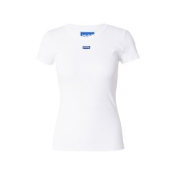 HUGO Tricou bleumarin / alb