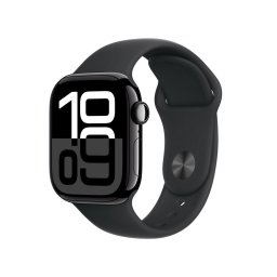 Smartwatch Watch Series 10 GPS + Cellular 42 mm Jet Black Aluminium Case with Black Sport Band - S/M
