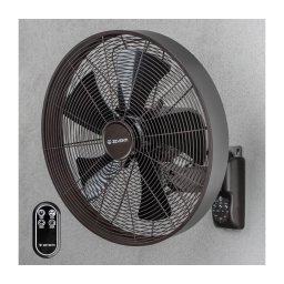 ZEVENTI - Ventilator de perete FREEZE 50W/230V negru/maro + telecomandă