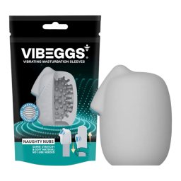 VIBEGGS - ou vibrator pentru masturbare - texturat - alb