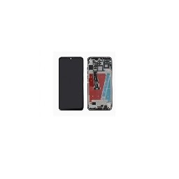 Display cu rama Huawei P30 Lite, MAR-LX1A, MAR-L21A, Black
