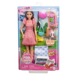 Papusa Barbie Pink Passport - Picnic in Paris cu haine si accesorii 3+ani