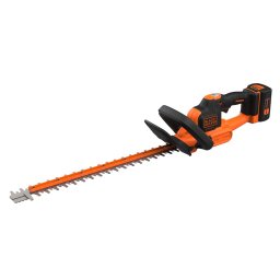 Foarfeca pentru tuns gard viu cu acumulator 36V Black Decker BCHTS3625L1-QW, lungime lama 55 cm, grosime de taiere 22 mm, functie anti blocare