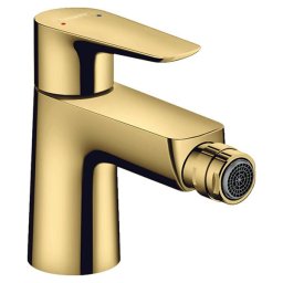 Baterie bideu cu ventil, Hansgrohe, Talis E, auriu lucios