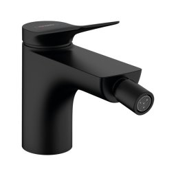 Baterie bideu, Hansgrohe, Vivenis, cu ventil, negru mat