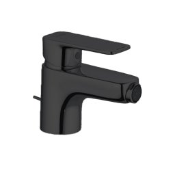 Baterie bideu Kludi, Pure & Style, ventil metalic, negru mat