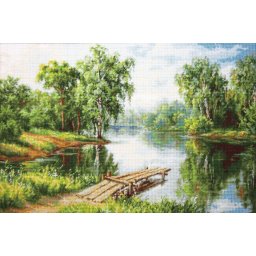 Set goblen de cusut, cu diagrama, Peisaj linistit, 34x23 cm