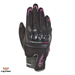 Manusi femei Roadster vara piele/textil Ixon model RS Rise Air LS culoare: negru/fucshsia (roz) - degete tactile