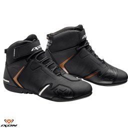 Ghete moto Roadster femei All Season Ixon model Gambler WP LS culoare: negru/gold (auriu) (100% waterproof)