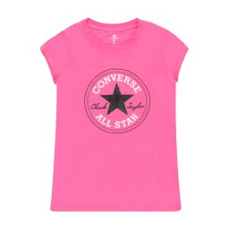 CONVERSE Tricou roz / negru / alb