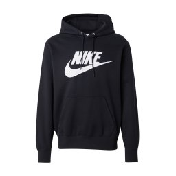 Nike Sportswear Bluză de molton 'CLUB' negru / alb