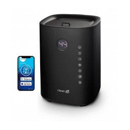 Resigilat - Umidificator si purificator Clean Air Optima CA604B Smart, WiFi, Difuzor de arome, Lampa UV-C, Ionizare, Display, Ti