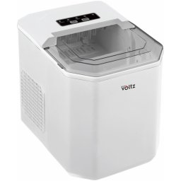 Aparat cuburi de gheata Oliver Voltz OV51447B, 120W, 12 kg/24 ore, 1.3 L, 9 cuburi/ ciclu de operare, Indicator de gheata si apa, Alb