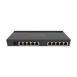 Router 10 x Gigabit, 1 x SFP+ 10Gbps, 1 x PoE, RouterOS L5, 1U, Mikrotik RB4011iGS+RM