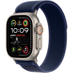 Smartwatch Watch Ultra 2 GPS + Cellular 49 mm Natural Titanium Case with Blue Trail Loop - S/M