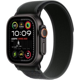 Smartwatch Watch Ultra 2 GPS + Cellular 49 mm Black Titanium Case with Black Trail Loop - S/M