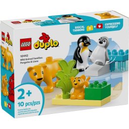 LEGO® DUPLO 10442 - Familii de animale salbatice: Pinguini si lei
