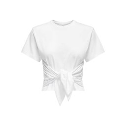 ONLY Top Onlwill Life S/S Tie Jrs 15343432 11-0601 TCX bright white