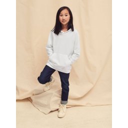 White children's hoodie Fruit of the Loom