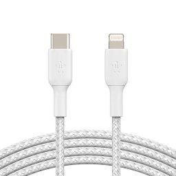 Cablu Date Belkin Boost Charge USB-C TO LTG_SILICONE 2m Alb