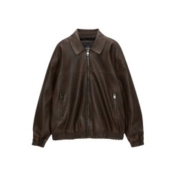Pull&Bear Geacă de primăvară-toamnă maro închis