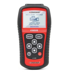 Instrument de scanare si diagnosticare auto, KONNWEI KW808, OBD2, Display 2.8 inch, citirea și ștergerea codurilor de eroare a motorului, vizualizarea pregătirii I/M, preluarea informațiilor autovehiculului, testul senzorului O2