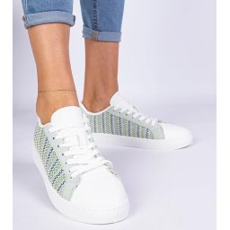 Gemre Adidași verzi de damă din material Bellisio
