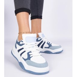 Gemre Sneakers pentru femei albastre cu șireturi masive Bartella