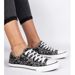 Gemre Tenisi negri de damă din material în stil aztec Kalusa
