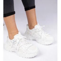 Gemre Adidași albi la modă cu talpă masivă Lukaro