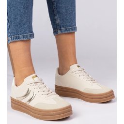 Gemre Adidași bej damă cu detalii aurii Melly