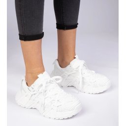 Gemre Adidași albi cu talpă masivă Telda