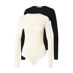 ABOUT YOU Tricou body '2er pack Lulu Body' bej / negru