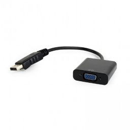 CABLU video GEMBIRD, adaptor DisplayPort (T) la VGA (M), 10cm, rezolutie maxima Full HD (1920 x 1080) la 60Hz, negru, AB-DPM-VGAF-02