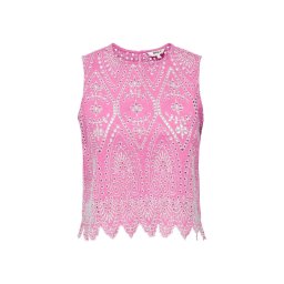 ONLY Top Onltulum Sl Emb Wvn 15343156 15-2718 TCX fuchsia pink