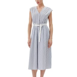 MICHAEL KORS Rochie Graphic Stripe Midi Drs MS5830KHJ7 409 midnightblue