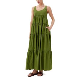 MICHAEL KORS Rochie Scoop Neck Tier MS582WLF4C 340 evergreen