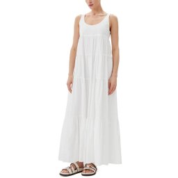 MICHAEL KORS Rochie Scoop Neck Tier MS582WLF4C 100 white