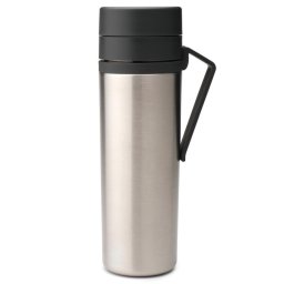 Sticla thermos Brabantia Make&Take 1008487, 500 ml, Pereti dubli, Fara BPA, Argintiu/gri închis