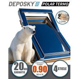 Fereastra mansarda DEPOSKY POLAR TERMO 4 sticle, maner jos