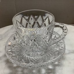 Cristal Bohemia - Set 2 Cesti de cafea cu farfurioare Marsilia