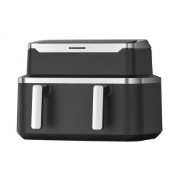 Friteuza aer cald HAF-DDB9BK26, 9 l, 2600 W, Termostat reglabil, 10 cosuri, Negru