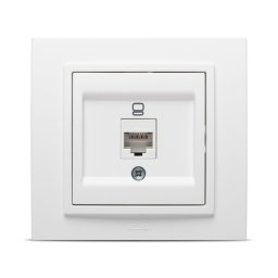 priza utp 1xrj45 cat6e st, alb mat, zena, el-bi