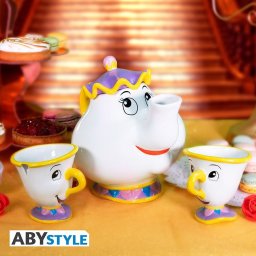 Ceainic Mrs. Potts si Două Căni de Ceai Chip