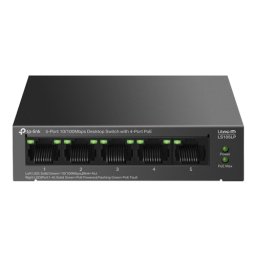 Switch LiteWave, 5 porturi RJ45 10 100Mbps, 4xPoE+, Unmanaged - TP-Link LS105LP
