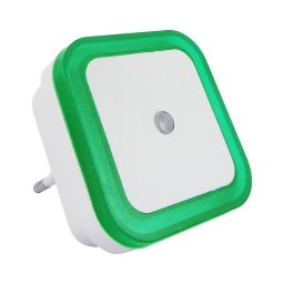Lampă de veghe LED cu senzor de amurg, 0,5 W, 230 V, verde